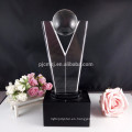 Últimos trofeos y premios de cricket de cristal de calidad superior de diseño